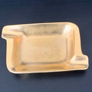 Vintage Pickard Rose and Daisy 4” Gold Ashtray